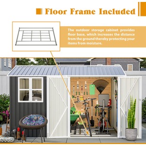 BIRCHTREE Garden Shed with Window - Anthracite / 10x8ft by BIRCHTREE