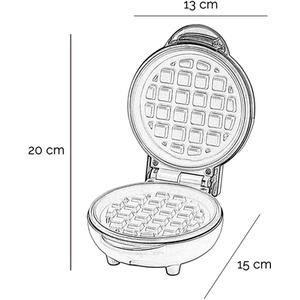 Innoteck Mini Waffle Snack Maker 550W by Innoteck