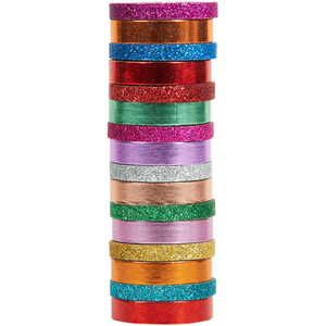 Pack of 16 Glitter or Foiled Washi Tape by Artstudio