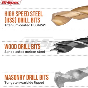 HSS Steel Drill Bit Set - Gold / 130 Piece by Hi-Spec