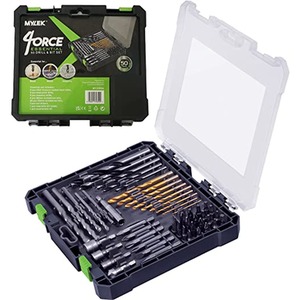 MYLEK 50 Piece Drill Bit And Screwdriver Accessory Set with Storage Case - Black by Mylek