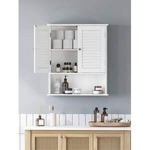 VASAGLE Wall-Mounted Bathroom Storage Cabinet - White by VASAGLE