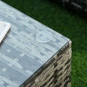 Outsunny 6 PCs Garden Rattan Furniture Set - Grey by Outsunny