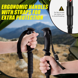 Adjustable Hiking Trekking Pole - Black by Costway