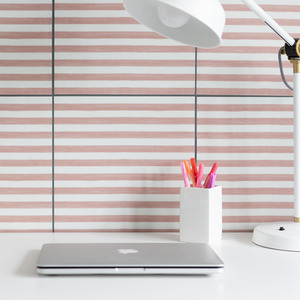 Quadrostyle STRIPES PINK Wall Tile and Furniture Vinyl Stickers by Quadrostyle