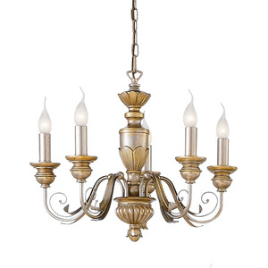 Dora 5 Light Chandelier Antique Brass Finish, E14 - Antique Brass