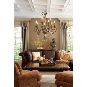 Marquette 9 Light Chandelier Antique Bronze Finish, E14 - Antique Bronze
