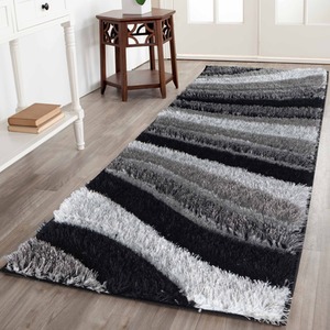 Modern Soft Waves Shimmer Shaggy Area Rugs by Desire Rugs