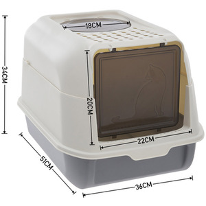 Kidkid Large Top Entry Cat Litter Box with Hood and Scoop by Kidkid