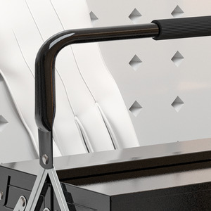 DURHAND 3 Tier Metal Tool box - Black / 34cm / 21 - 34 cm by DURHAND