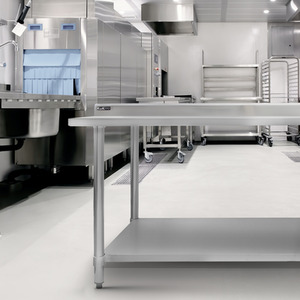 Commercial Stainless Steel 4ft Catering Table - Silver by KuKoo