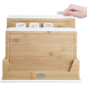 Bamboo Index Chopping Boards by Cooks Professional