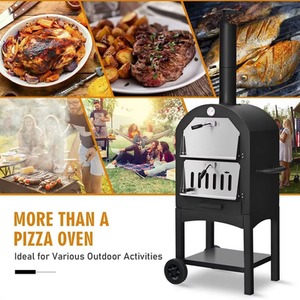 Outdoor Woo Fired Pizza Oven with Waterproof Cover - Black by Wyld and Coco