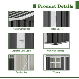 BIRCHTREE Garden Shed with Window - Anthracite / 8x6ft by BIRCHTREE