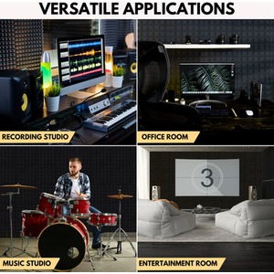 Self-Adhesive Acoustic Wall Panels - Peel and Stick Soundproofing Panels by NOVECRAFTO