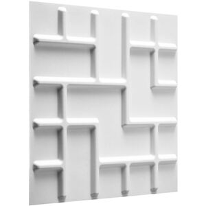 3D Wall Panels - White / Tetris Design by WALPLUS
