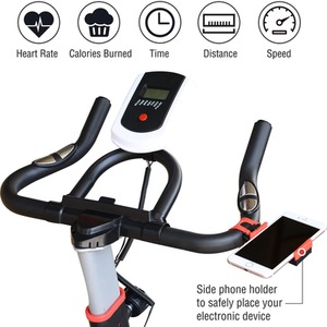 HOMCOM Exercise Bike Fitness Trainer with LCD Display - Black by HOMCOM