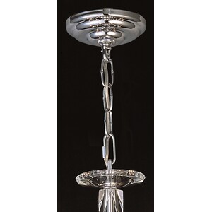 Zinta Ceiling Pendant Chandelier 6 Light Polished Chrome, Crystal - Polished Chrome