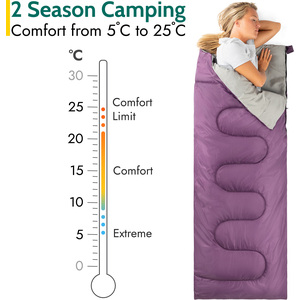 Single 200 GSM Envelope Sleeping Bag - Purple by Trail