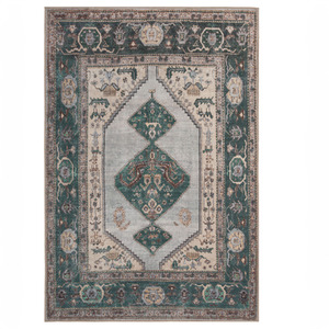 Green Traditional Washable Area Rug by The Rug House