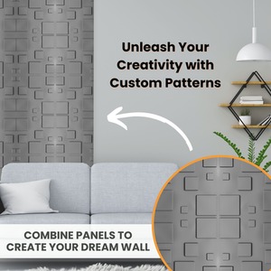 3D Wall Panels (50x50 cm) PVC Cladding Panel 3D Blocks Design by NOVECRAFTO
