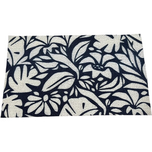 PVC Backed Geo Noodle Mat - Black and White