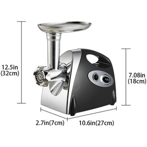 2 in 1 Electric Meat Grinder and Sausage Stuffer - Black by Livingandhome