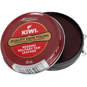 Shoe Polish for Classic Leather Shoe Shine Protection 50ml - Military Tan by Kiwi