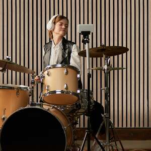 Acoustic Slat Wall Panel - Walnut / 1 by Monster Shop