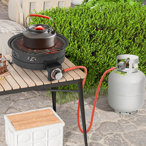 58000 BTU Propane Firepit - Black by Costway