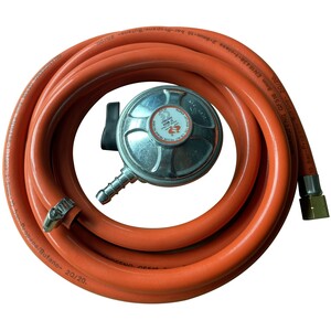 Teamson Home UK Propane Gas Regulator Standard Clip On Hose for Gas Fire Pits - Yellow by Teamson Home