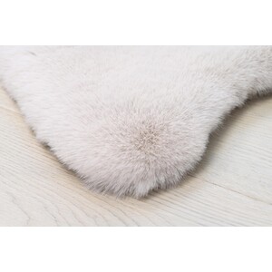 Deluxe Faux Rabbit Fur Rug - Mink