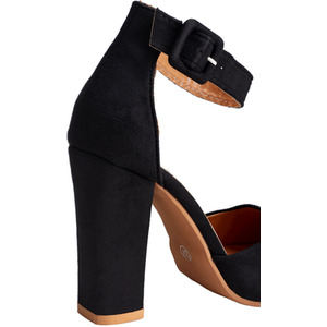 Pointed Toe Ankle Strap Heels by komore