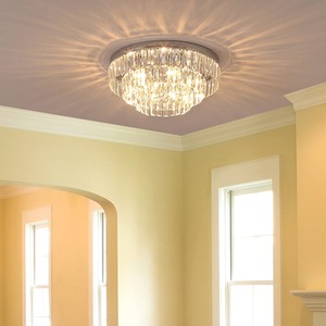 HOMCOM Crystal 7 light Ceiling Chandelier - Transparent by HOMCOM