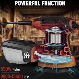 Lumberjack Orbital Sander For Wood Metal and Plastic - Red by Lumberjack