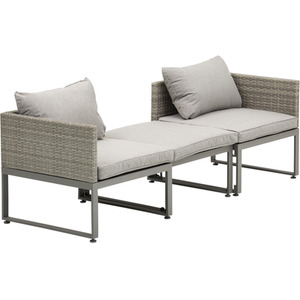 Outsunny 3 in 1 Coffee Table Lounger - Grey by Outsunny