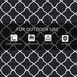 Outsunny Reversible Outdoor Rug with Carry Bag and Ground Stakes by Outsunny