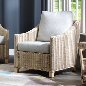 Dijon Rattan Conservatory Cane Chair in Pebble - Neutral by Desser