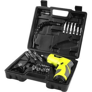 Electric Cordless Screwdriver 45 Piece Set - Black & Green