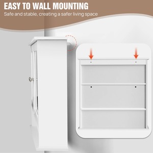 3 Shelves Toilet Wall Cabinet - White by Wyld and Coco