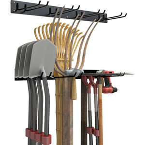 Garage Tool Storage Rack - Black by Costway