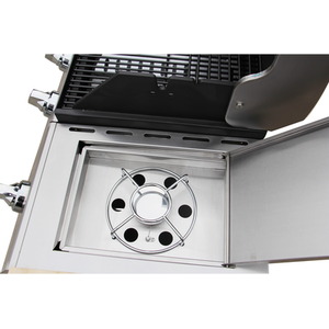 Petersburg Outdoor Kitchen with 4 Burner Gas Grill, Side Burner and sink - Black by Tepro