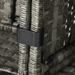 Outsunny 7 Pieces PE Rattan Garden Furniture Set - Grey by Outsunny