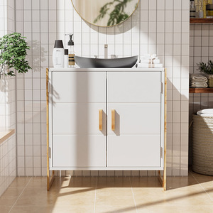 Dual-door Under Sink Cabinet - White by lifeideas
