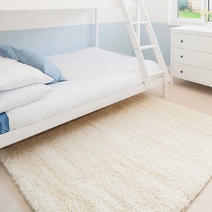 Super Soft Cream Shaggy Living Area Rug by The Rug House