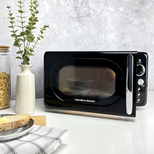 Hamilton Beach 20L Retro Black Microwave - Black by Hamilton Beach