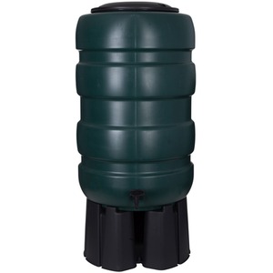 230L Large Barrel Water Butt - Green by Whitefurze