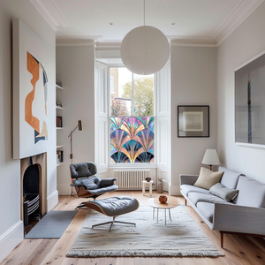 Dairago Art Deco Stained Glass Privacy Window Film by Creative Printing Solutions