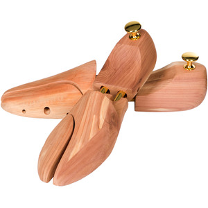 Luxury Cedar Wood Shoe Tree 2 Pairs - Brown / 46-48 by tectake