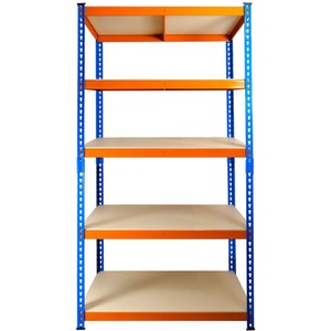 Extra Heavy Duty Racking Shelving 5 Levels - Blue & Orange / 45cm / 90cm by Trade Price Deals